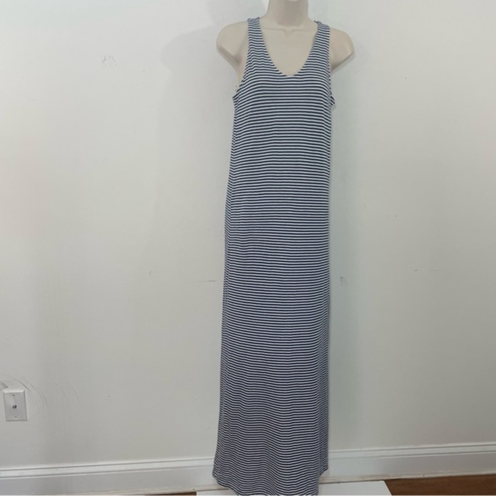 Demylee  striped maxi dress size small v-neck sleeveless causal nautical